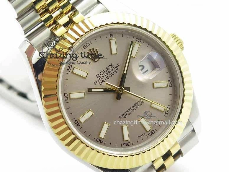 1222 Sleek DateJust II 41mm SS YG BP Maker Best Edition Silver Dial On Jubilee Bracelet A 3675